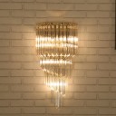 Venini Camer - XL Gold Plated Wall Lamp Crystal Prism